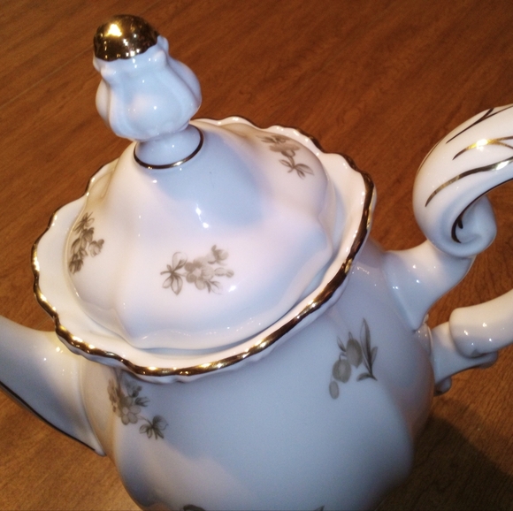 Johann Haviland Vintage Bavaria Germany Sepia Rose Dual Function Coffee/Tea Pot - Picture 6 of 15